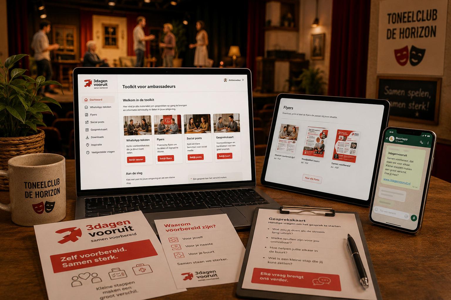 Voorbeeld van de digitale toolkit voor ambassadeurs